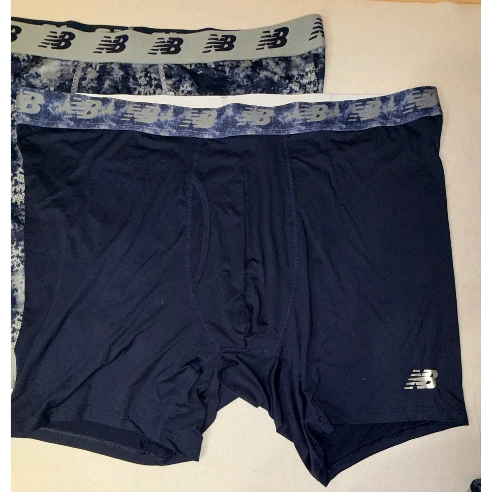 New Balance Boxer Briefs Mens 4XL Blue Grey New set of 3 Performance Athletic